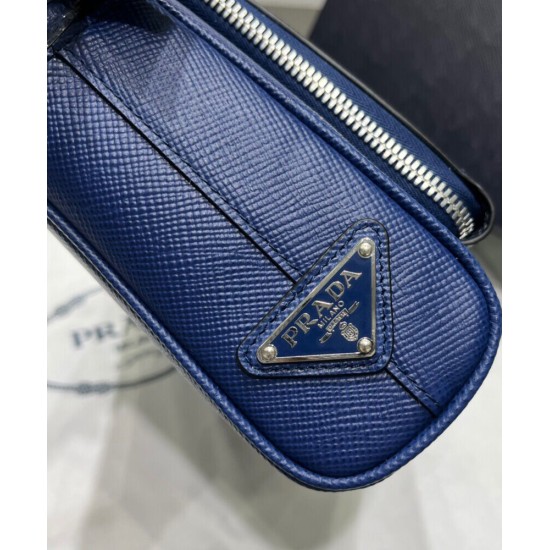 Replica Prada Saffiano Leather Shoulder Bag 2VH152 Blue Replica Prada Saffiano Leather Shoulder Bag 2VH152 Blue