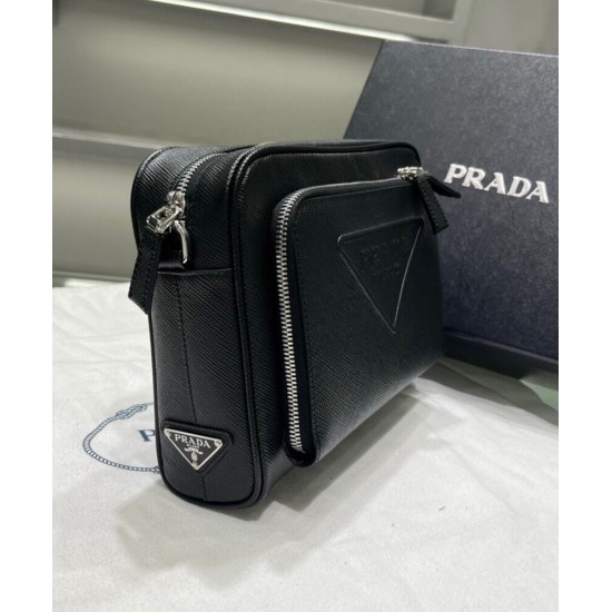 Fake Prada Saffiano Leather Shoulder Bag 2VH152 Black Replica Replica Prada Saffiano Leather Shoulder Bag 2VH152 Black