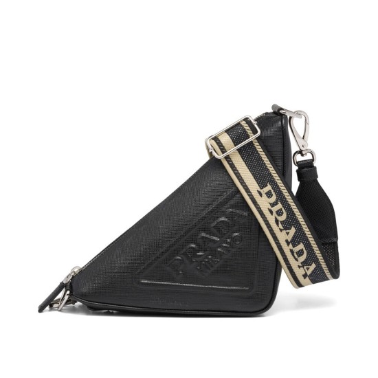 Replica Prada Saffiano Triangle Bag Black Fake Prada Saffiano Triangle Bag Black Replica