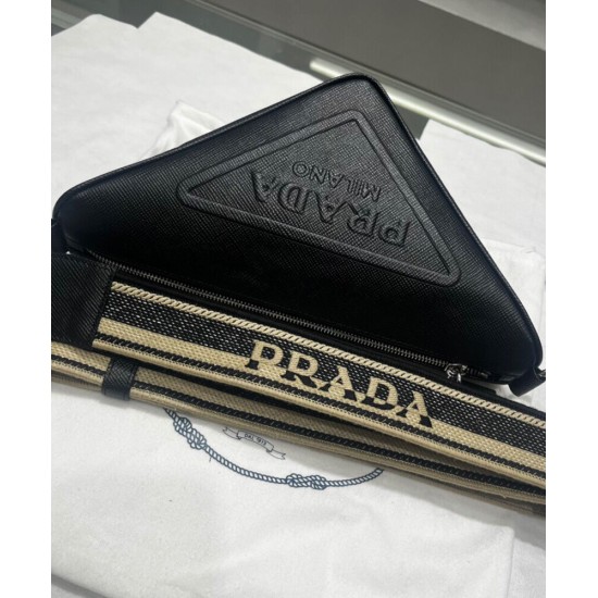 Replica Prada Saffiano Triangle Bag Black Fake Prada Saffiano Triangle Bag Black Replica