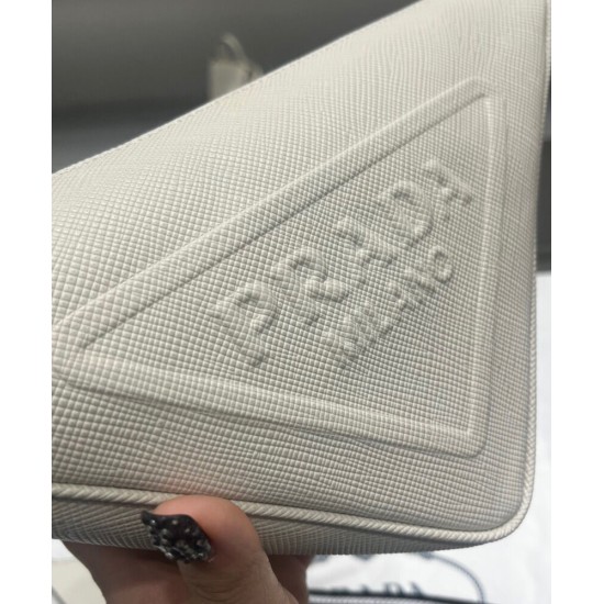 Replica Prada Saffiano Triangle Bag Cream Replica Prada Saffiano Triangle Bag Cream