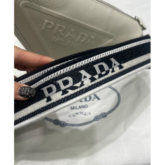 Replica Prada Saffiano Triangle Bag Cream Replica Prada Saffiano Triangle Bag Cream