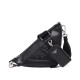 Replica Prada Leather Triangle shoulder bag 1BH190 Black Replica Prada Leather Triangle shoulder bag 1BH190 Black