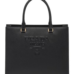 Replica Prada Medium Saffiano Leather Handbag 1BA337 Black