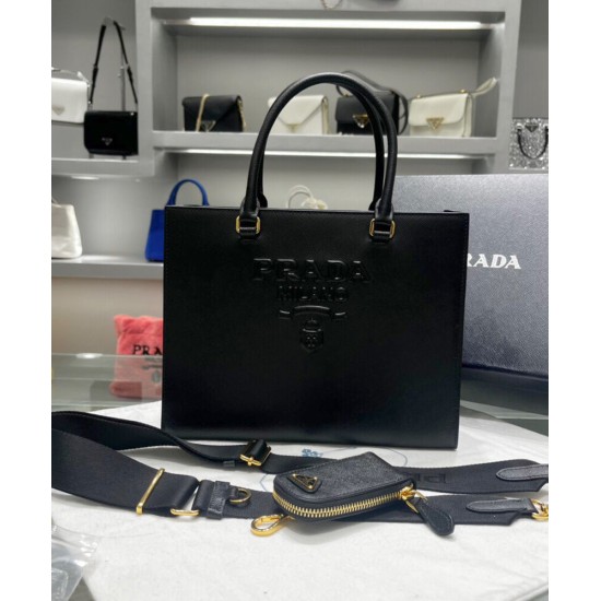 Replica Prada Medium Saffiano Leather Handbag 1BA337 Black Replica Prada Medium Saffiano Leather Handbag 1BA337 Black