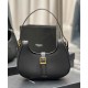 Replica YSL Saint Laurent Le Fermoir Hobo Bag In Shiny Leather Black
