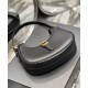 Replica YSL Saint Laurent Le Fermoir Hobo Bag In Shiny Leather Black