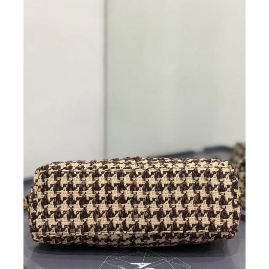 Fake YSL Saint Laurent Puffer Small Checkered Tweed And Lambskin Handbag Cream Replica Replica YSL Saint Laurent Puffer Small Checkered Tweed And Lambskin Handbag Cream