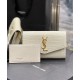 Replica YSL Saint Laurent Uptown Chain Wallet In Crocodile-Embossed Shiny Leather White Replica YSL Saint Laurent Uptown Chain Wallet In Crocodile-Embossed Shiny Leather White