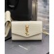 Replica YSL Saint Laurent Uptown Chain Wallet In Crocodile-Embossed Shiny Leather White Replica YSL Saint Laurent Uptown Chain Wallet In Crocodile-Embossed Shiny Leather White