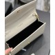 Replica YSL Saint Laurent Uptown Chain Wallet In Crocodile-Embossed Shiny Leather White Replica YSL Saint Laurent Uptown Chain Wallet In Crocodile-Embossed Shiny Leather White