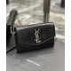 Fake YSL Saint Laurent Uptown Chain Wallet In Crocodile-Embossed Shiny Leather Black Replica Replica YSL Saint Laurent Uptown Chain Wallet In Crocodile-Embossed Shiny Leather Black