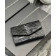 Fake YSL Saint Laurent Uptown Chain Wallet In Crocodile-Embossed Shiny Leather Black Replica Replica YSL Saint Laurent Uptown Chain Wallet In Crocodile-Embossed Shiny Leather Black