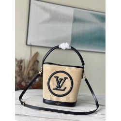 Fake Louis Vuitton Petit Bucket Bag Raffia M59961 Replica Replica Louis Vuitton Petit Bucket Bag Raffia M59961