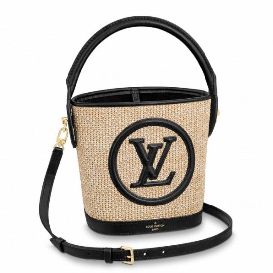 Replica Louis Vuitton Petit Bucket Bag Raffia M59961
