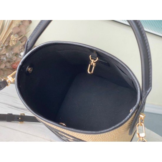 Replica Louis Vuitton Petit Bucket Bag Raffia M59961