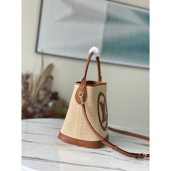 Fake Louis Vuitton Petit Bucket Bag Raffia M59962 Replica Fake Louis Vuitton Petit Bucket Bag Raffia M59962 Replica