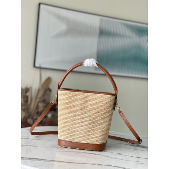 Fake Louis Vuitton Petit Bucket Bag Raffia M59962 Replica Fake Louis Vuitton Petit Bucket Bag Raffia M59962 Replica