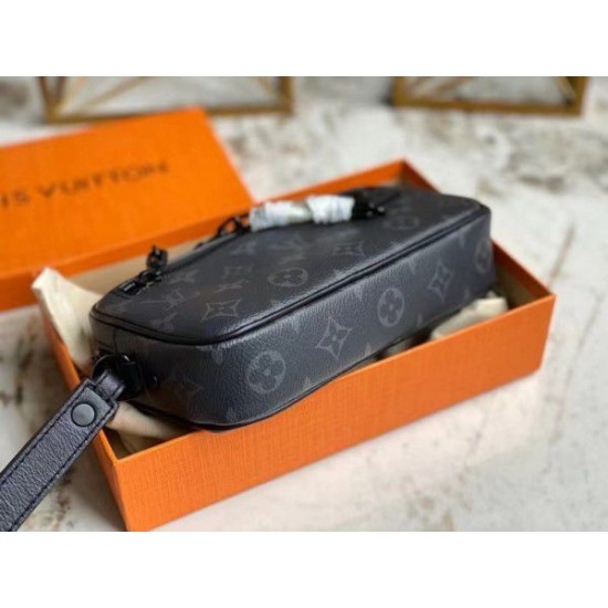 Replica Louis Vuitton Pochette Volga Monogram Eclipse M68321