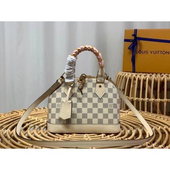 Fake Louis Vuitton Alma BB Bag Damier Azur Canvas N45294 Replica
