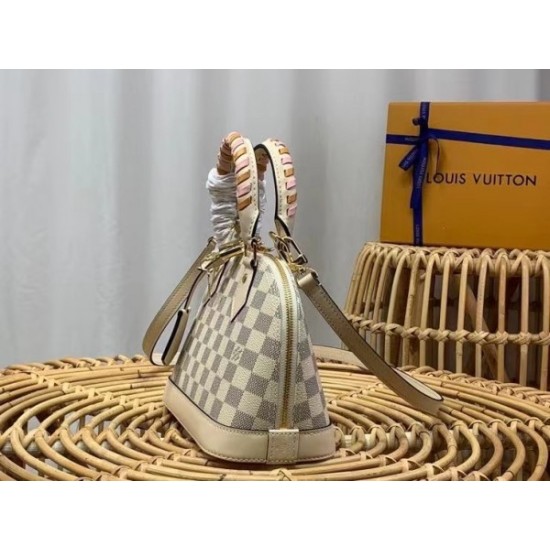 Fake Louis Vuitton Alma BB Bag Damier Azur Canvas N45294 Replica
