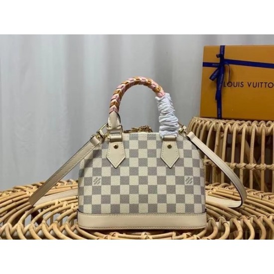 Fake Louis Vuitton Alma BB Bag Damier Azur Canvas N45294 Replica