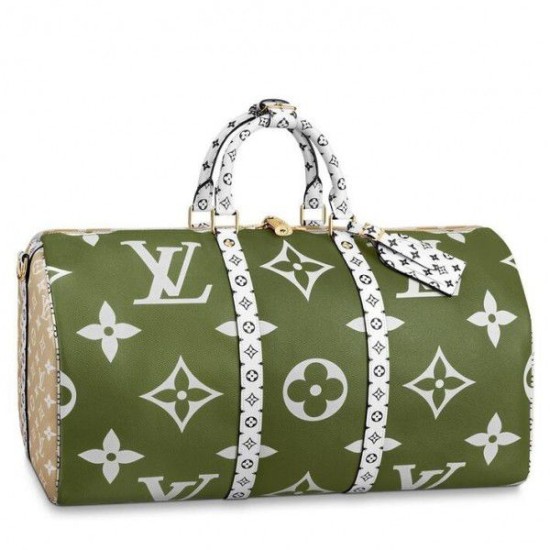 Replica Louis Vuitton Keepall Bandouliere 50 Giant Monogram M44590