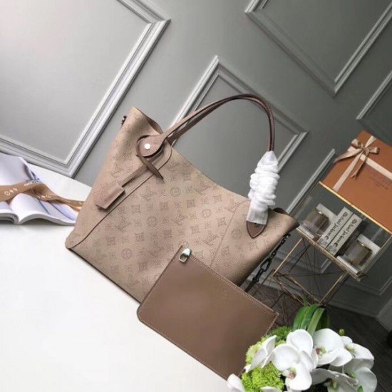 Fake Louis Vuitton Hina MM Bag Mahina Leather M53140 Replica