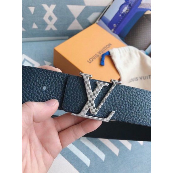 Fake Louis Vuitton Silver Damier LV 40MM Reversible Belt M0336V Replica
