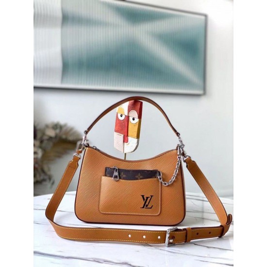 Fake Louis Vuitton Brown Marelle Bag Epi M80794 Replica