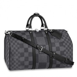 Fake Louis Vuitton Keepall Bandouliere 50 Damier Graphite 3D N50016 Replica