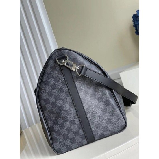 Fake Louis Vuitton Keepall Bandouliere 50 Damier Graphite 3D N50016 Replica