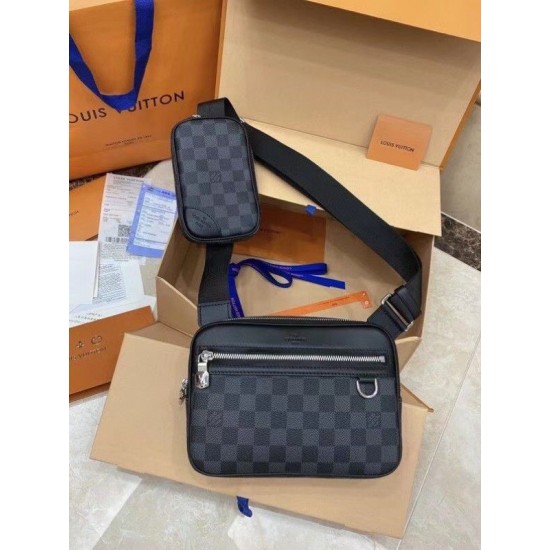 Fake Louis Vuitton Scott Messenger Bag Damier Graphite N50018 Replica