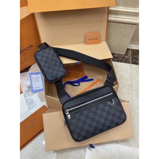 Fake Louis Vuitton Scott Messenger Bag Damier Graphite N50018 Replica