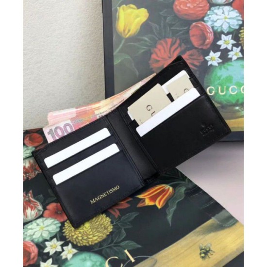 Replica Gucci Guccy bi-fold wallet 510491 Black