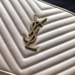 Fake YSL Saint Laurent Monogram Lou Lou Camera Bag White Replica