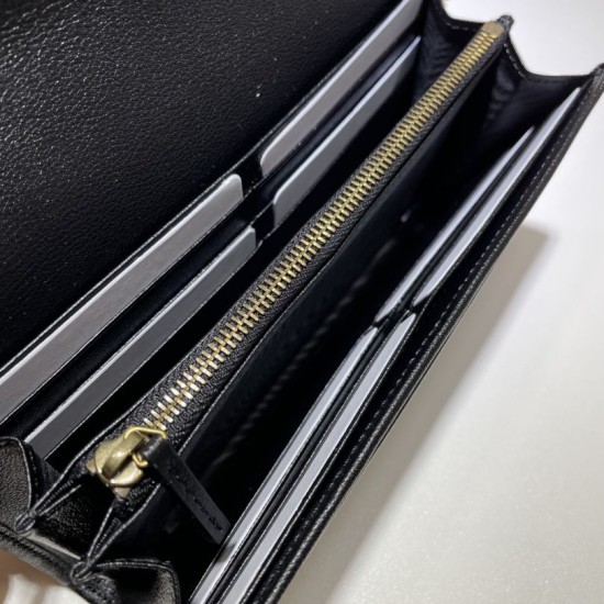 Fake Gucci Diana chain wallet 658243 Black Replica