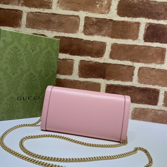 Replica Gucci Diana chain wallet 658243 Pink Replica Gucci Diana chain wallet 658243 Pink