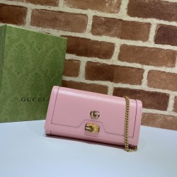 Replica Gucci Diana chain wallet 658243 Pink