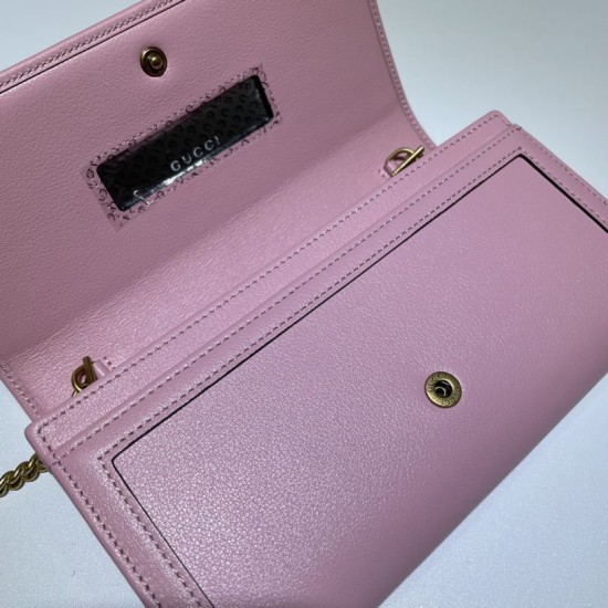 Replica Gucci Diana chain wallet 658243 Pink Replica Gucci Diana chain wallet 658243 Pink