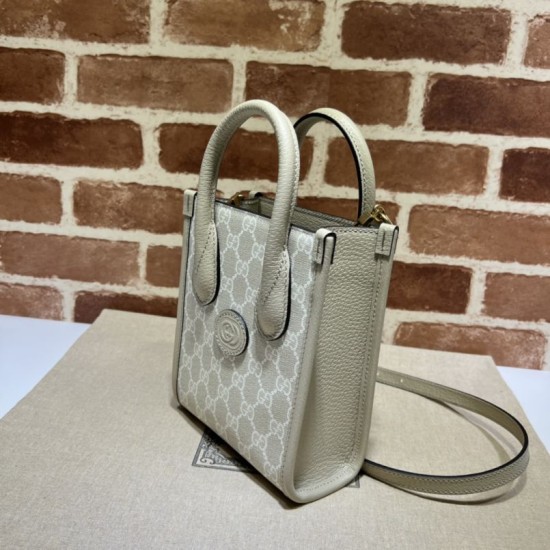 Fake Gucci Mini Tote Bag With Interlocking G 671623 Beige Replica Replica Gucci Mini Tote Bag With Interlocking G 671623 Beige