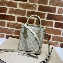 Replica Gucci Mini Tote Bag With Interlocking G 671623 Beige