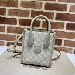 Replica Gucci Mini Tote Bag With Interlocking G 671623 Beige