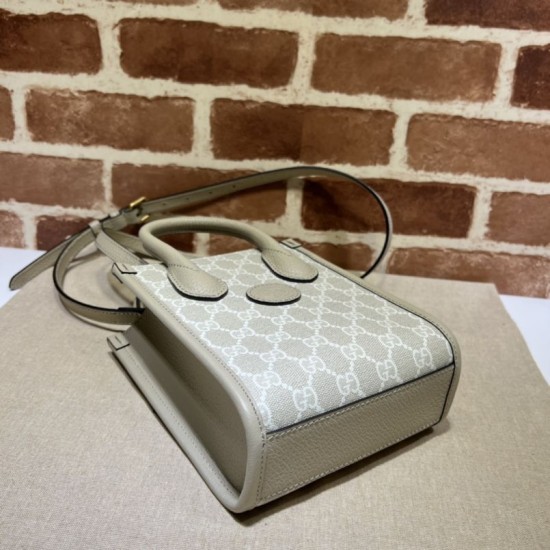 Fake Gucci Mini Tote Bag With Interlocking G 671623 Beige Replica Replica Gucci Mini Tote Bag With Interlocking G 671623 Beige