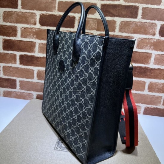 Replica Gucci Medium tote with Interlocking G 674155 Black Replica Gucci Medium tote with Interlocking G 674155 Black