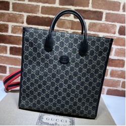 Replica Gucci Medium tote with Interlocking G 674155 Black