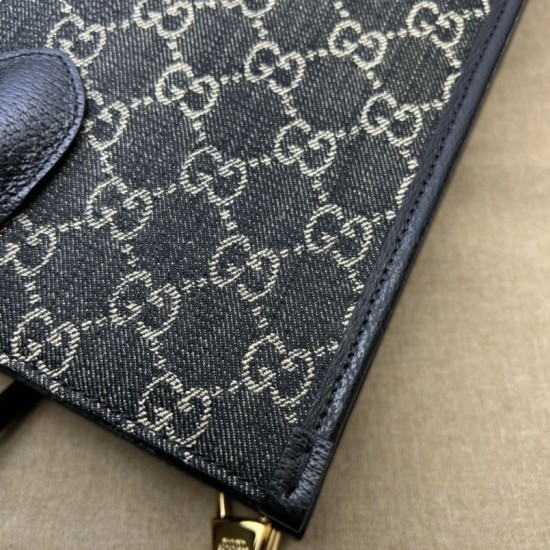 Replica Gucci Medium tote with Interlocking G 674155 Black Replica Gucci Medium tote with Interlocking G 674155 Black