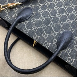 Replica Gucci Medium tote with Interlocking G 674155 Black