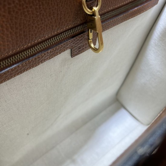 Fake Gucci Medium tote with Interlocking G 674155 Coffee Replica Fake Gucci Medium tote with Interlocking G 674155 Coffee Replica