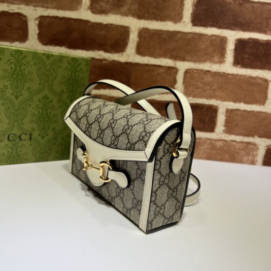 Replica Gucci Horsebit 1955 mini bag 699296 White Replica Gucci Horsebit 1955 mini bag 699296 White